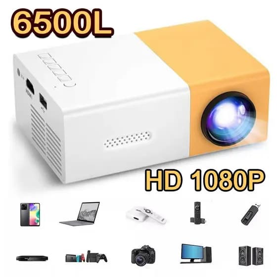 1080p 6500 Lumens Mini Tv Projetor Portátil P/ Entretenimento Doméstico 1080p 6500 Lumens