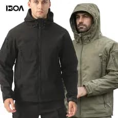Jaqueta Tática Impermeável Masculina Jaqueta Quente De Pele De Tubarão Macia