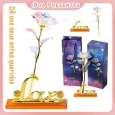 Flore Rosa Brilhantes Colorida Artificial Para Namorados Alta Qualidade