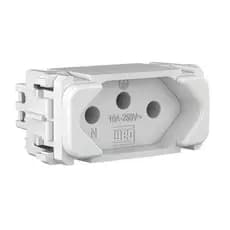 MÓDULO TOMADA 2P+T 10A 250VCA BRANCO COMPOSE - WEG