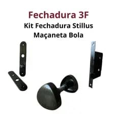 Fechadura Banheiro Maçaneta Bola Stillus Oxidada - 3F