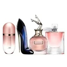 KIT 4 PERFUME FEMININO IMPORTADO FRAGRANCIA CONCENTRADA OTIMA FIXAÇÃO REFIL EM SPRAY