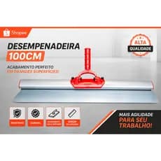 DESEMPENADEIRA 100CM CABO DE ALUMINIO PARA MASSA CORRIDA COM  CABO