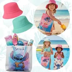 Kit Praia Infantil com Bucket (M/G) + Bolsa Stitch | Verão 2025