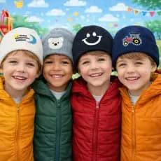 Boina Gorro Touca Infantil Forrado Meninos – Touca Quentinha em Algodão + Lã 3-6 Anos
