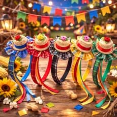 Tiara Arquinho Menina Caipira Chapeu Festa Junina São João Chapelzinho Junino