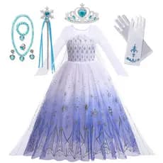 Frozen Elsa Traje Vestido Para Meninas Crianças Neve Rainha Princesa Cosplay Roupas De Festa De Aniversário Carnaval Hal