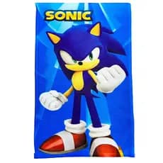 Conjunto Toalha Sonic 1 Toalha de Banho/Praia TAM- G E 1 Toalha de Mão e Boa TAM-P