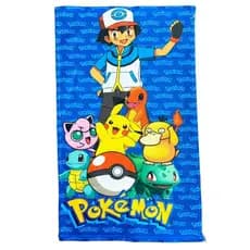 Conjunto Toalha Pokemon 1 Toalha de Banho/Praia TAM- G E 1 Toalha de Mão e Boa TAM-P