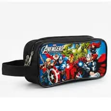 Estojo Escolar Infantil Vingadores Avengers Com Dois Repartimentos