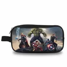 Estojo Escolar Infantil Vingadores Avengers Com Dois Repartimentos