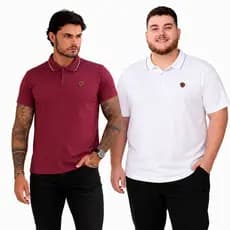 Camiseta Gola Polo Camisa Masculina Básica Do P ao G3 Plus Size Moda Maior