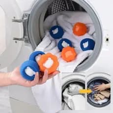 Kit Bolas Panda 6Cm Para Maquina De Lavar Roupa De Maneira Fácil E Prática Tira Pelos