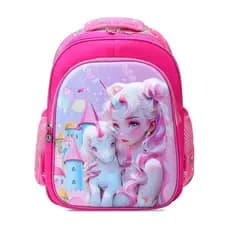 Mochila Escolar Moda Infantil 3D Brilhante Proteção De Grande Capacidade Tamanho 16/15/13 Polegadas