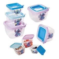 Kit 3 Potes Stitch Plasútil Bpa Free, Micro-ondas E Freezer
