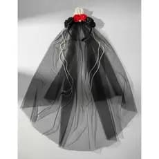 Tiara Veu Mao Fantasma Preto