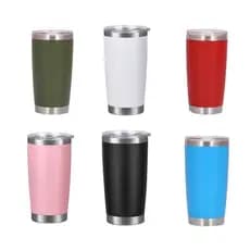 Copo Térmico Cerveja Café Inox com tampa acrílico a Vácuo 550ml