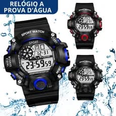 Relogio masculino a prova d água de silicone masculinos luxo digital esportivas cronômetro S-815