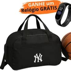 Bolsa Mala Masculina Feminina Com Suporte Pra Mala + Relógio Digital