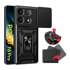 Capa Capinha Armor Anti Choque Militar Ring Luxo Para Poco F6 Pro - Protetora