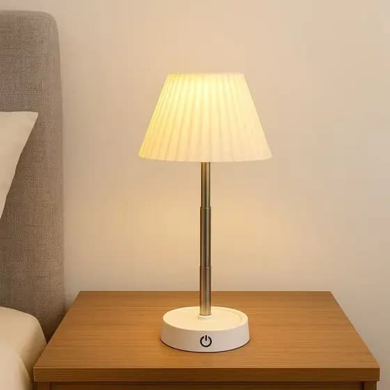Abajur Recarregável Retrátil Em Aço Luz em Led Branco Quente Ajustável USB - 1250