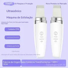 Novo Esfoliador Ultrassônico para a Pele, Removedor de Cravos e Acne, Dispositivo de Beleza com Microcorrente EMS, Limpa