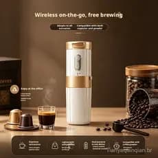 Nova Máquina de Café Portátil Sem Fio em Formato de Cápsula, Mini Máquina de Café para Casa, Viagens e Escritório