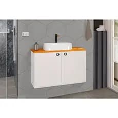 Gabinete para Banheiro 66cm com Cuba Aurora – MDF – Várias Cores Disponíveis