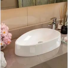 Cuba Gota Oval para Banheiro e Lavabo – Design Sofisticado e Acabamento Brilhante