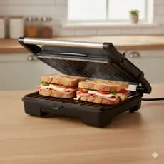 Sanduicheira Elétrica Grill 1000W – Inox Escovado (220V/127V)