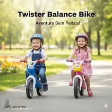 Bicicleta Balance Equilíbrio Bike Infantil Sem Pedal Azul ou Rosa - Maral