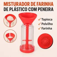 Misturador de farinha portátil rotativo peneira de farinha copo utensílios de cozimento de cozinha doméstica