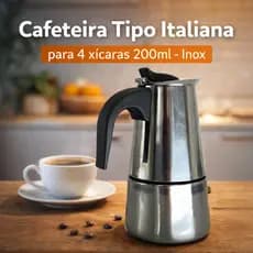 Maquina de Café Cafeteira Italiana 9 Xícaras Expresso e Moka Em Inox 4, 6 Xícaras