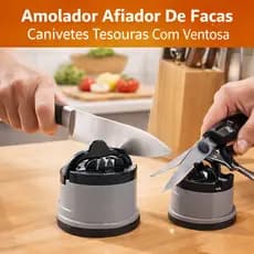 Amolador Afiador De Facas Canivetes Tesouras Com Ventosa Canivete
