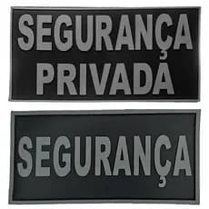 Patch 3D Emborrachado Segurança Privada – Modelo para Costas 20×10 cm com Velcro