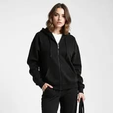 Blusa Moletom  Feminina Flanelada Fechamento Com Zíper Casual