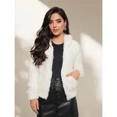 Casaco Sobretudo feminino inverno frio felpado Elegante básico tipo blazer  / roupas femininas