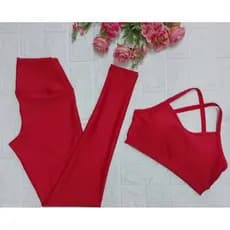 Conjunto Academia Feminino Calça Leggig Fitness conjunto Pawer melhor tecido CORES VARIADAS
