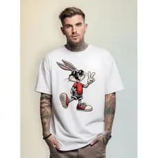 Masculina Camiseta Algodão Frajol Camisa Com Estampa T Shirt