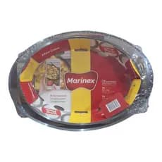 Jogo Travessa Assadeira Ovais Marinex Vidro Temperado 2 unidades 2.4L , 3,2L