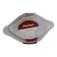 KIT 2 ASSADEIRAS OVAL MARINEX BRANCA 600ML, 1.4L