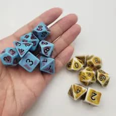 Jogo de Tabuleiro Colorido Distressed Dragão e Grupo de Dados Subterrâneo para Dragões, Pathfinder, D&D e RPG