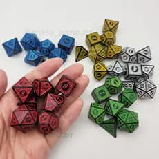 Dados de Acrílico - D4, D6, D8, D10, D%, D12, D20 para Jogos de Tabuleiro, Festas Familiares e Entretenimento RPG
