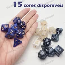 Dados Poliédricos para DND e RPG - D4, D6, D8, D10, D12, D20