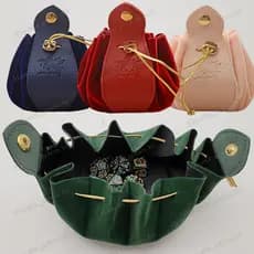 Saco de dados de couro para DND Dice, bonito Drawstring Pouch, D & D Roleplaying, RPG Gift Ideas, Coin Purse