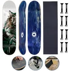 Shape Maple Cisco Skate com Lixa Emborrachada e Parafusos de Base Vários Tamanhos Tigre