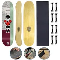 Shape Marfim Cisco Skate com Lixa Emborrachada e Parafusos de Base Phillips HDP Purple