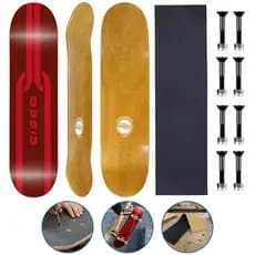 Shape Skate Fiber Glass Com Parafusos de Base e Lixa Emborrachada Cisco Skate Filigrama Vermelho
