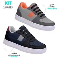 Kit 2 Pares Tênis Infantil Masculino Super Leve 501