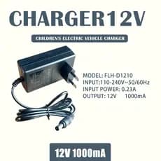 FLH-D1210 12V 1000mA Carregador De Carro Elétrico Para Crianças EU Ride On Car Charger Parts